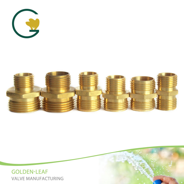 Brass Dual Nam Lắp ống, núm vú Hex