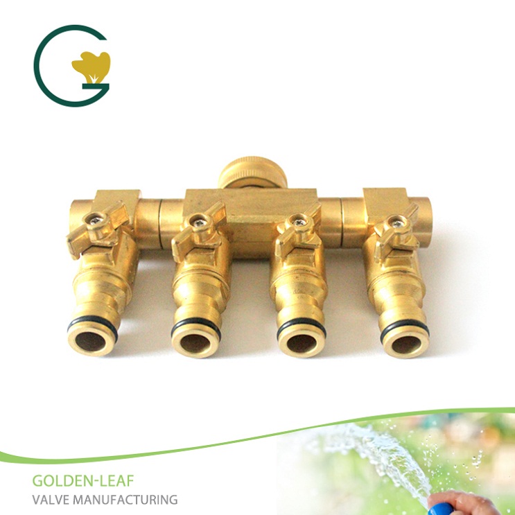 Duty Brass 4 cách vòi Manifold ống Adaptor