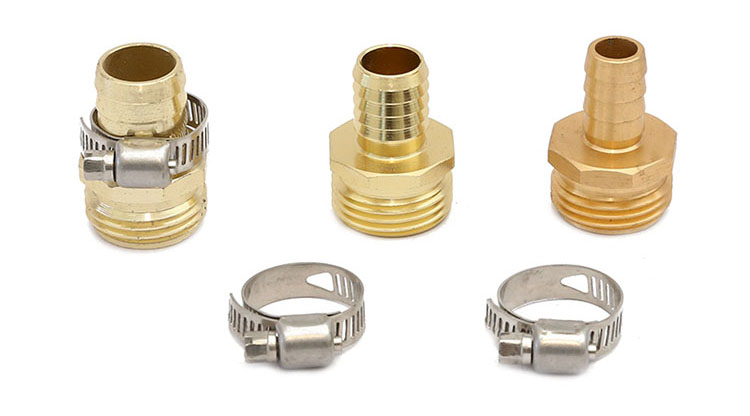 male Aluminum Hose Coupling With Stainless Steel Clamp made in China